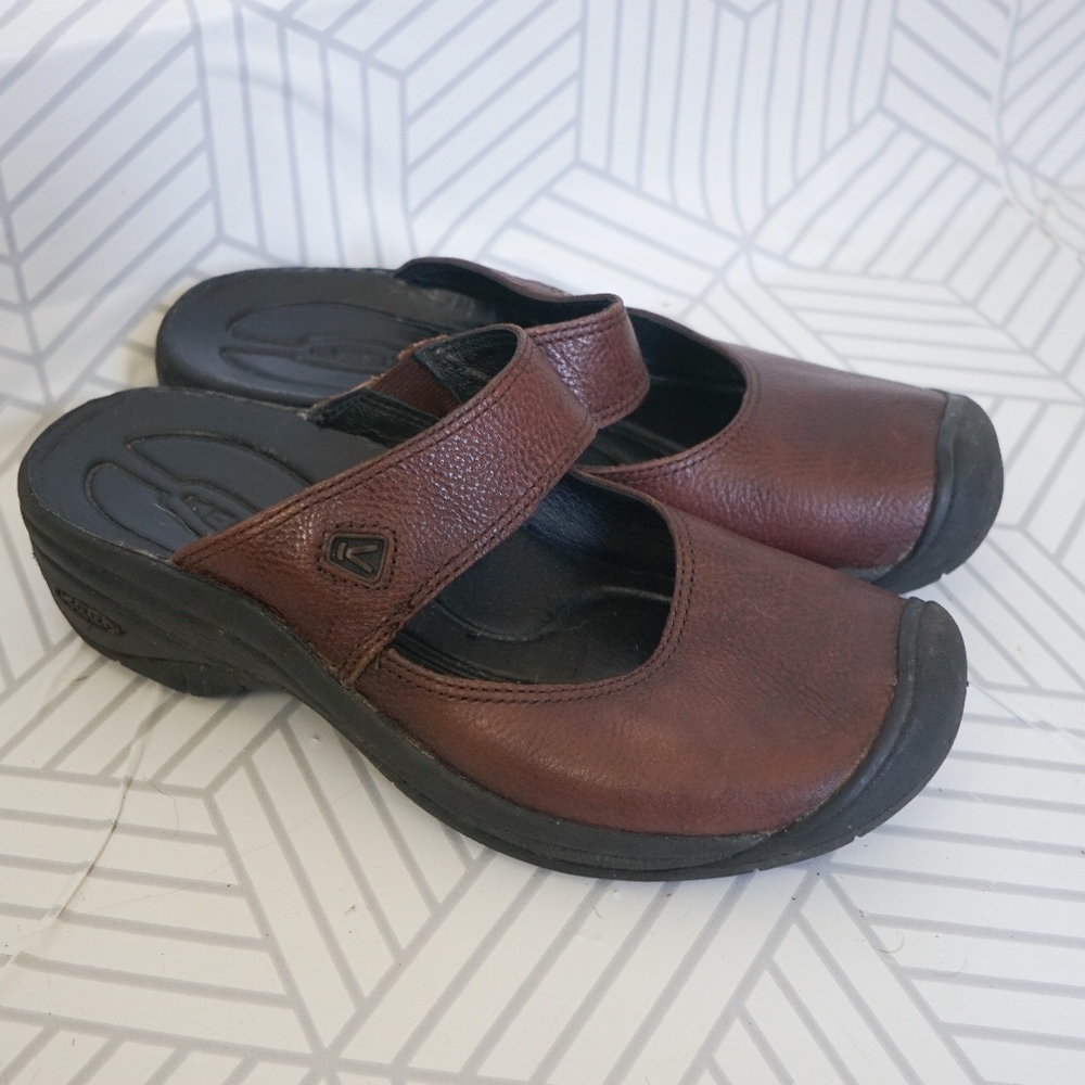 Keen Leather Slip on Mary Jane Shoes